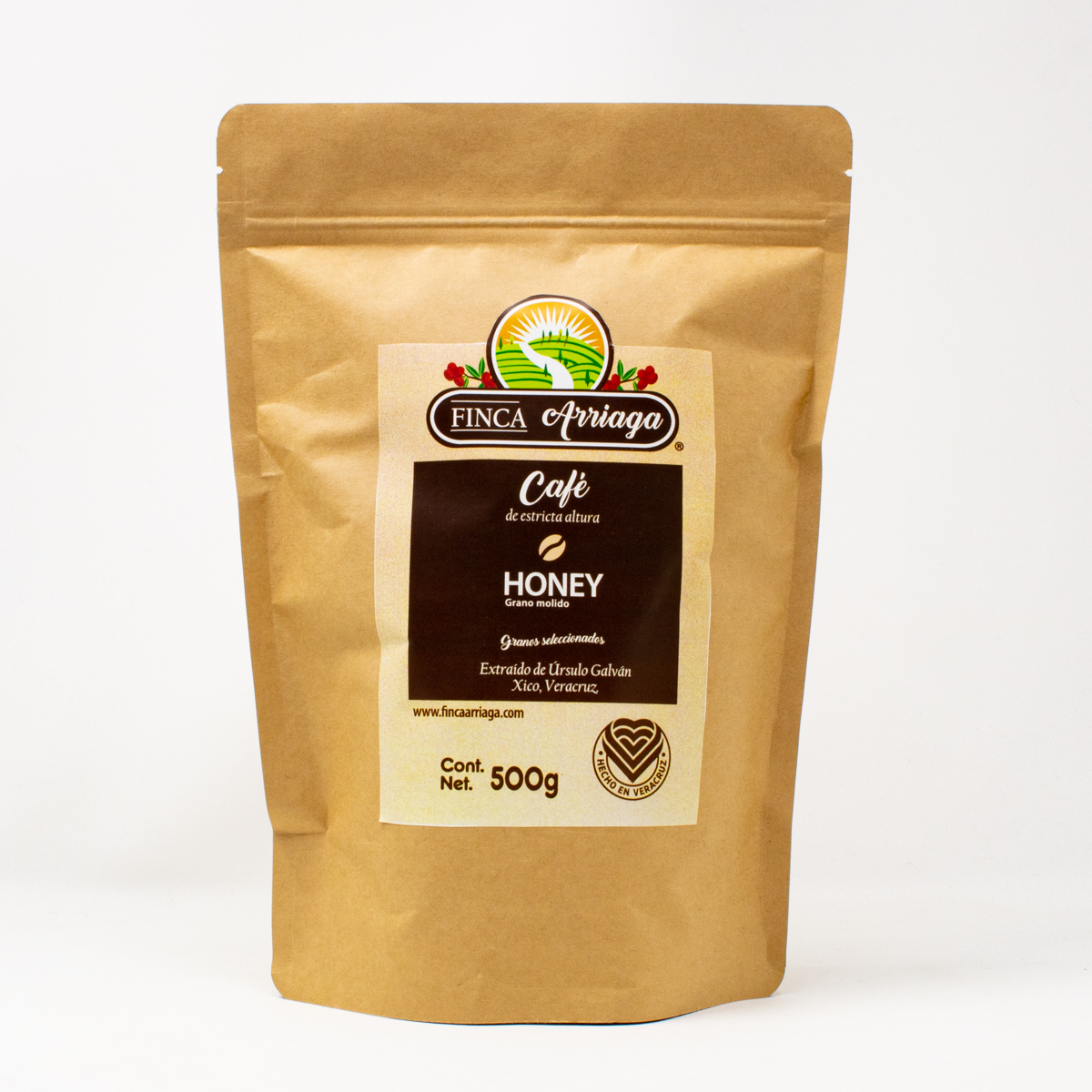 Café Finca Arriaga Honey Grano Molido 1/ 2 kg Hecho en