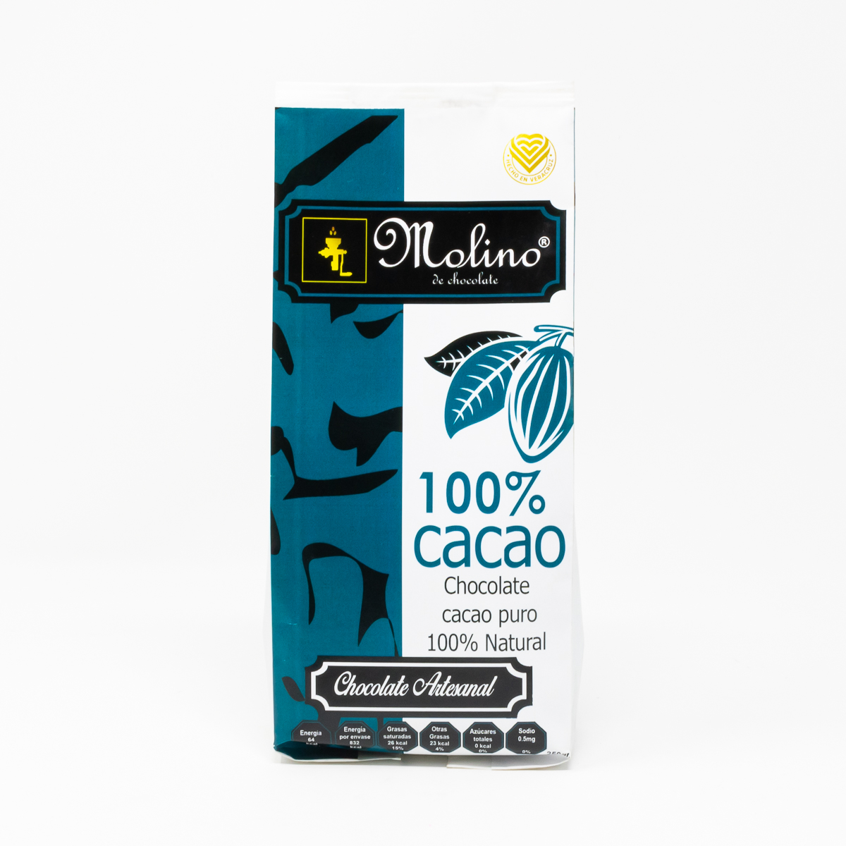 Chocolate 100 Cacao Sin Azúcar Molino de Chocolate Hecho en Veracruz