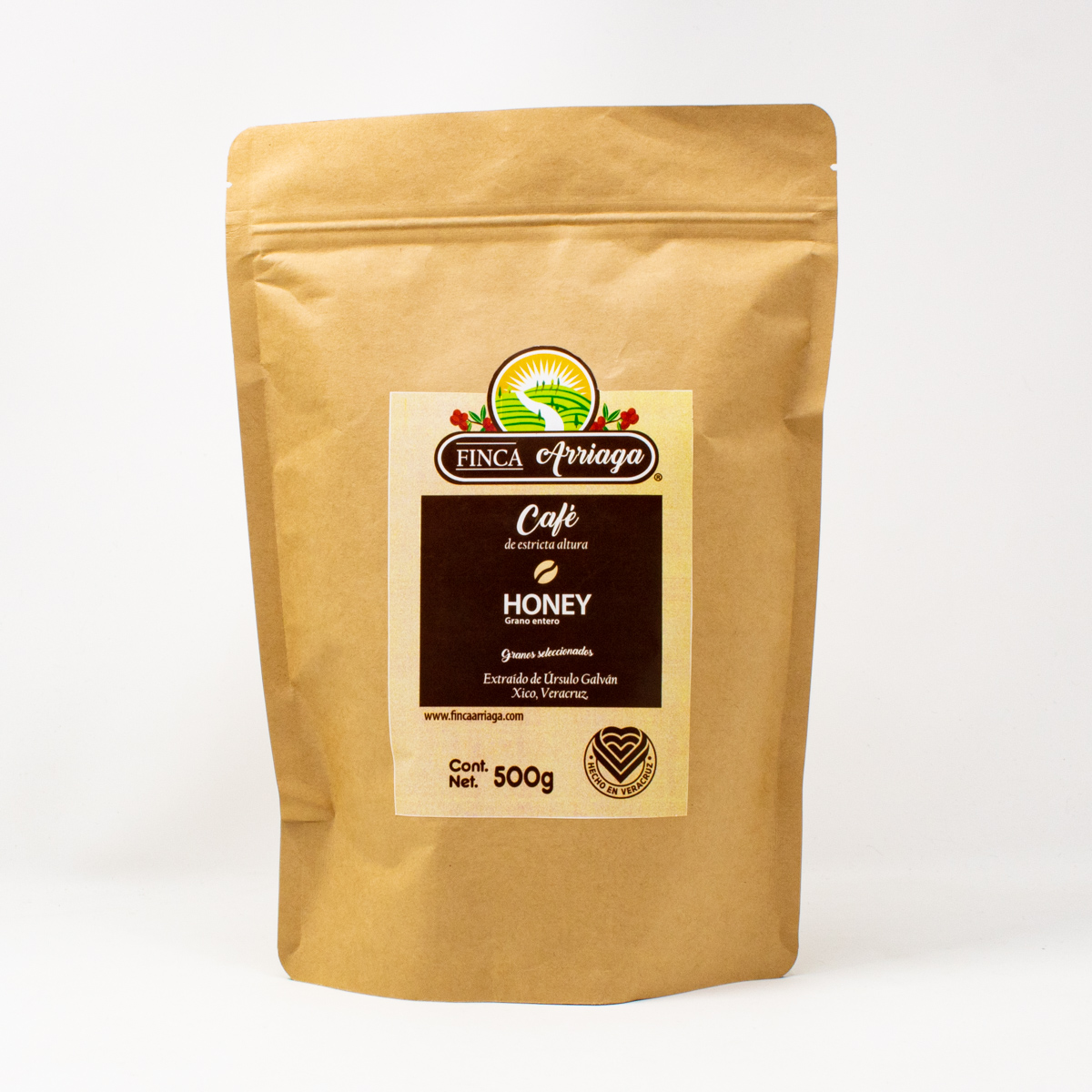 Café Finca Arriaga Honey Grano Entero 1/ 2 kg Hecho en